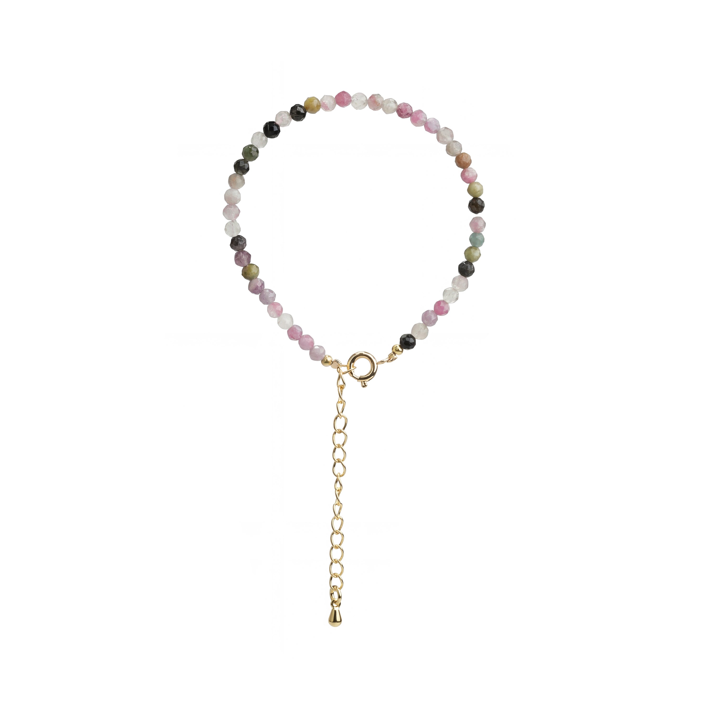 Rainbow Tourmaline LuckAttracting Crystal Bracelet