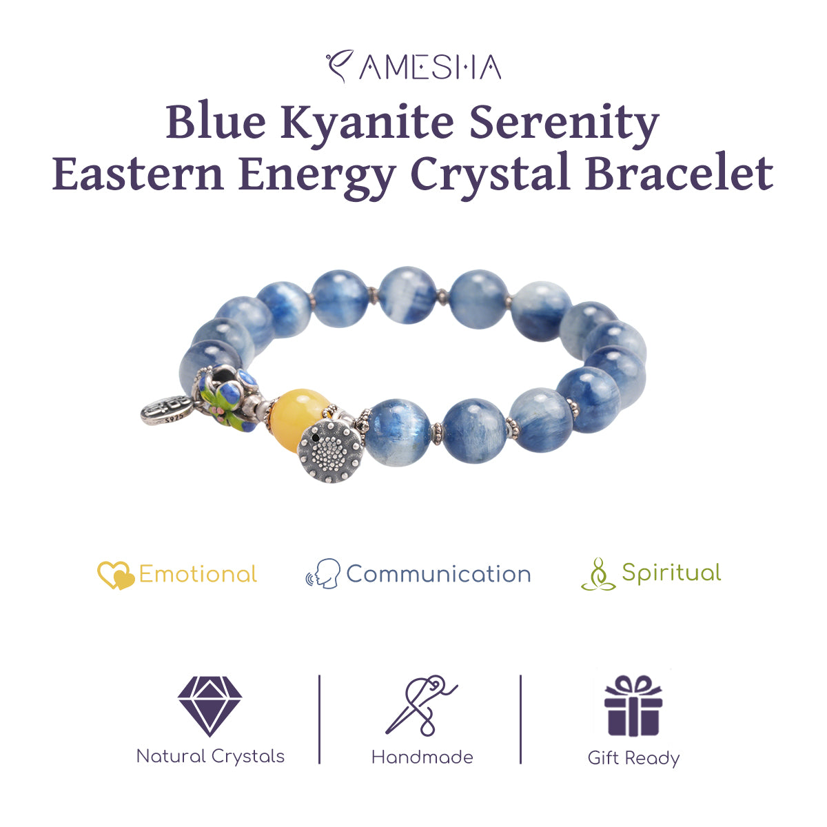 Blue Kyanite Serenity · Eastern Energy Crystal Bracelet