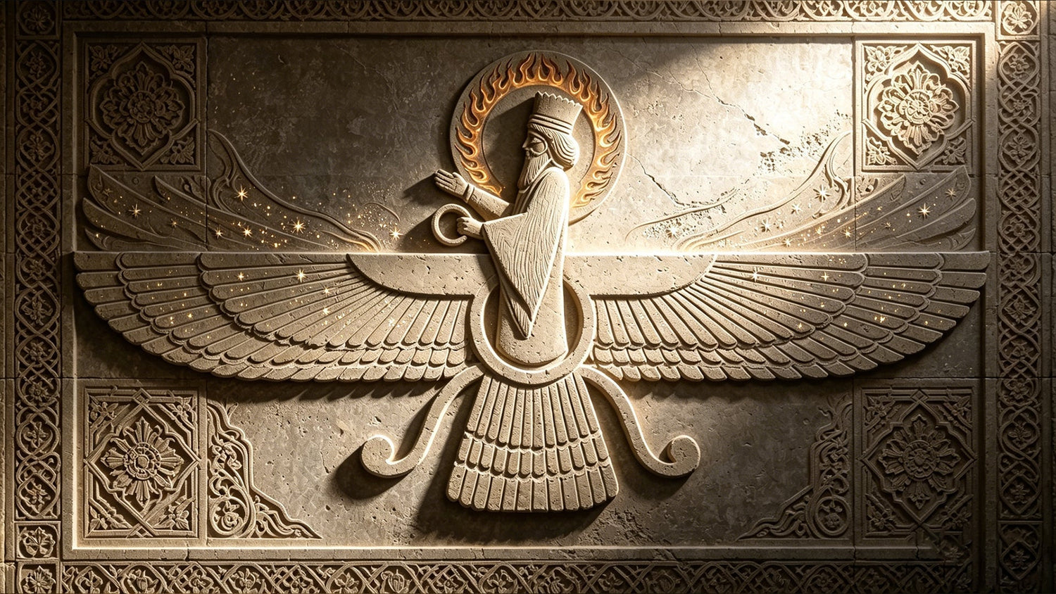 Zoroastrian dualism and seven archangels guide