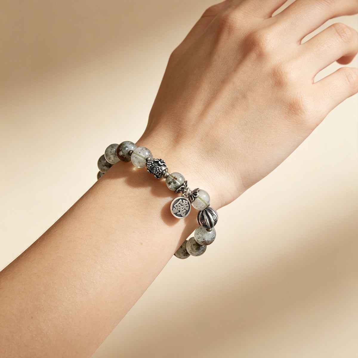 Career Boost・Green Phantom Silver Bracelet