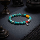 Mountain Blessings · Turquoise & Amber Bracelet