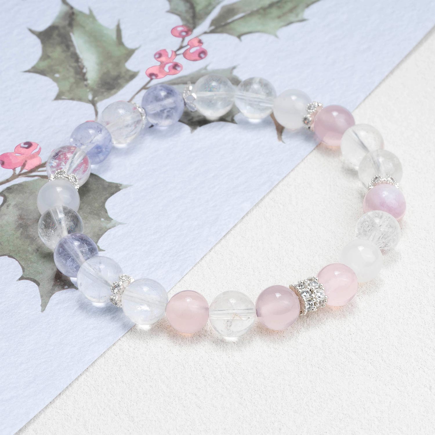 Crown Chakra Wisdom Crystal Bracelet AmeshaStore