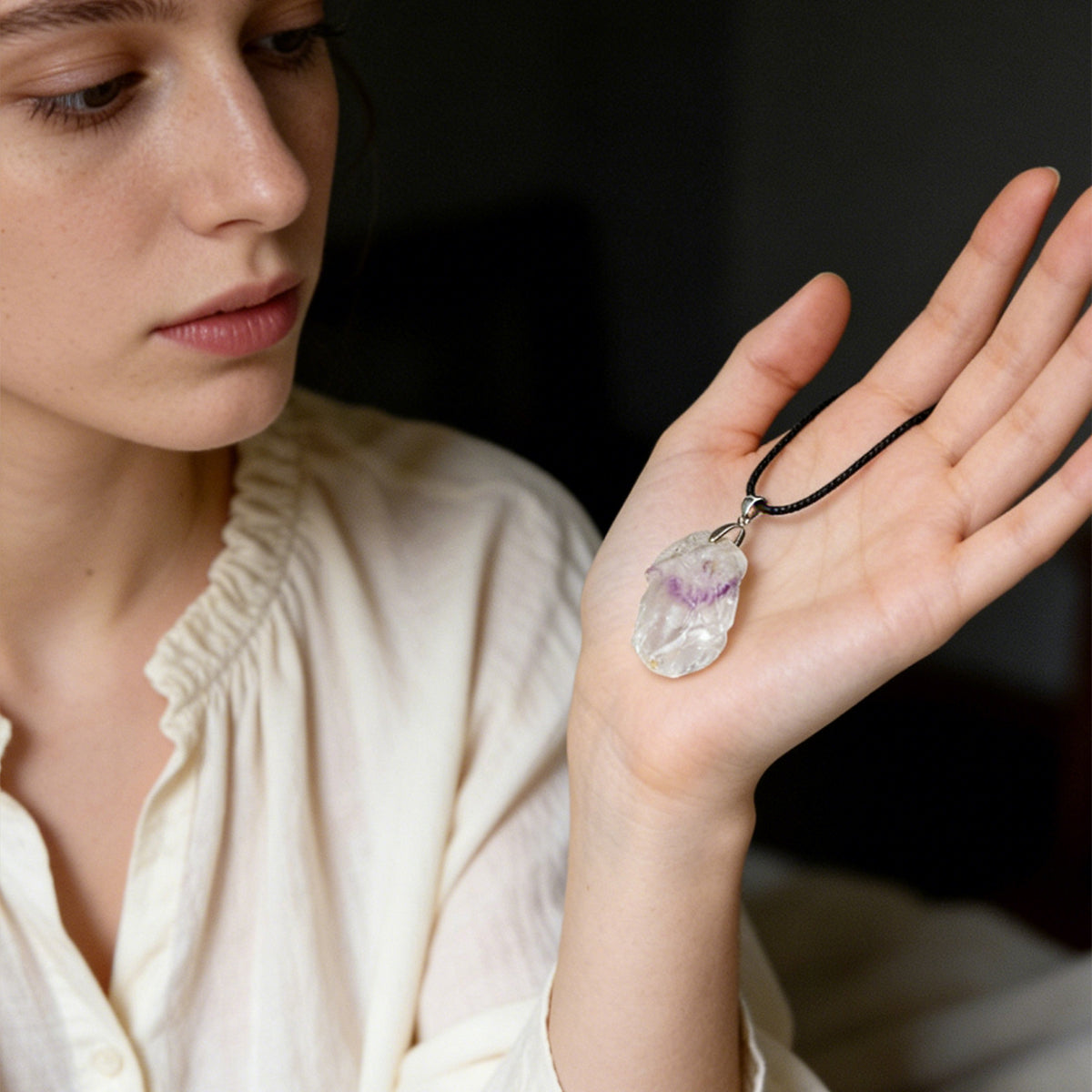 Clear Quartz Aurora Pendant