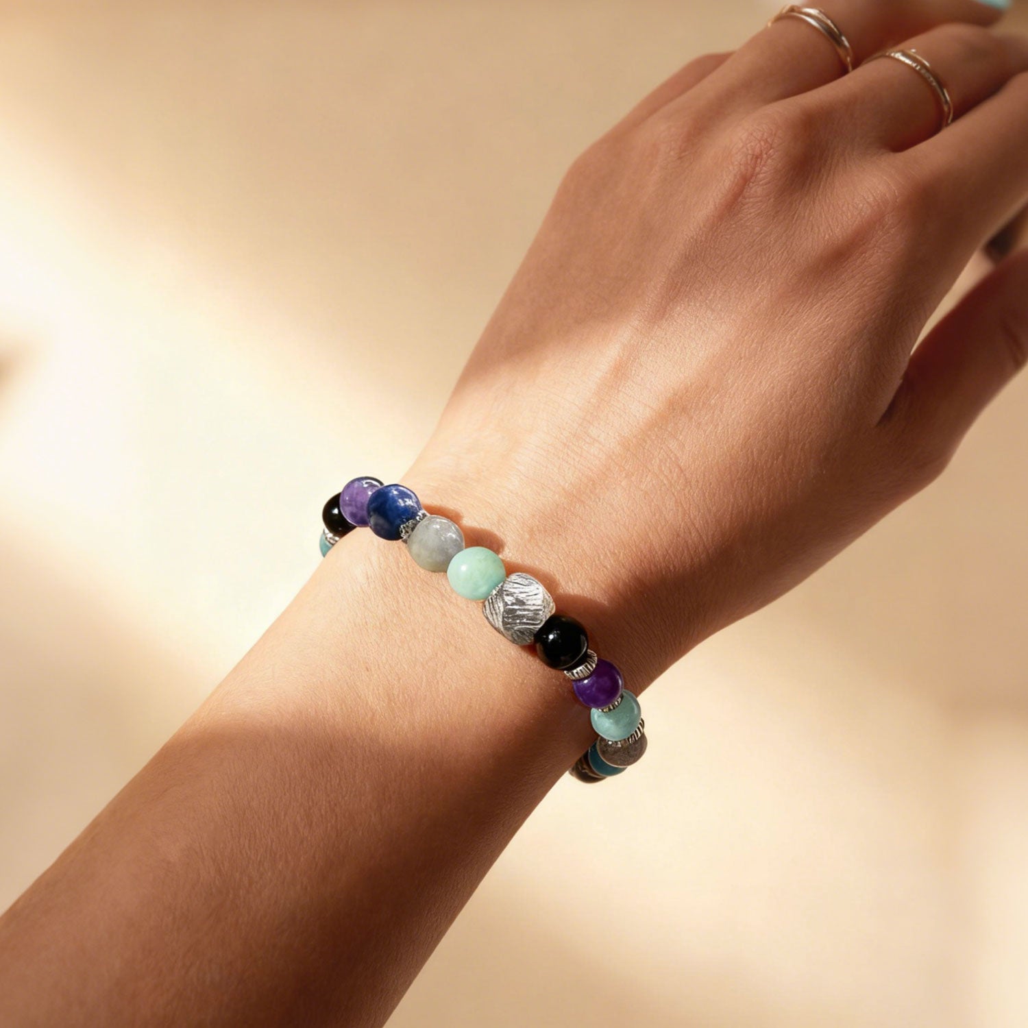 Seven-Gemstone Chakra Harmony Crystal Bracelet AmeshaStore