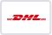 DHL Express logistics and shipping service logo.