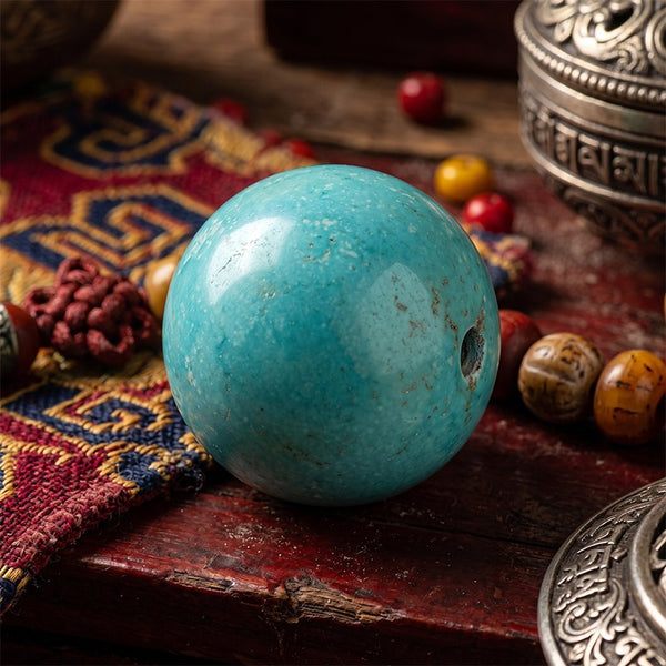 Natural Tibetan Turquoise Bead Macro