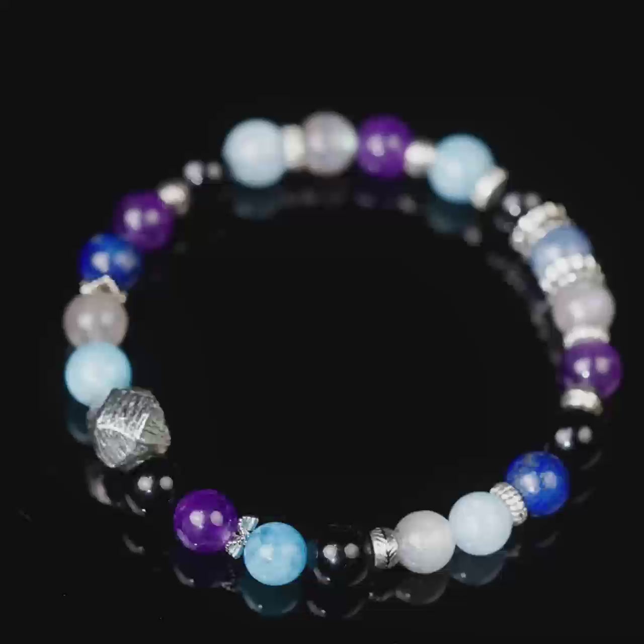 Handmade multi-gemstone energy bracelet for meditation and chakra healing, a perfect spiritual gift for manifesting balance, peace, and positive energy.